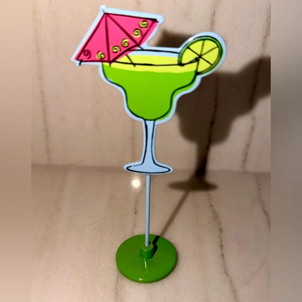 Colorful Cocktail Place Card or Photo Holders - Yellow, Green, Pink